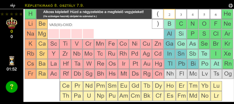 Képletkirakó 8. osztály 7.9.