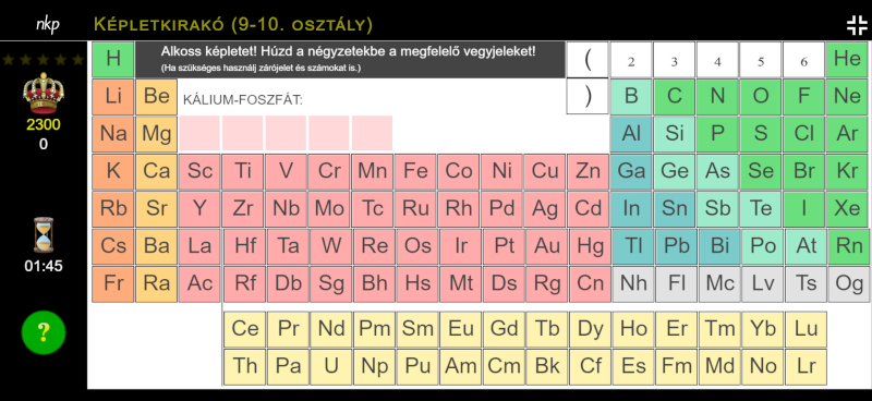 Képletkirakó 9. osztály 3.38.