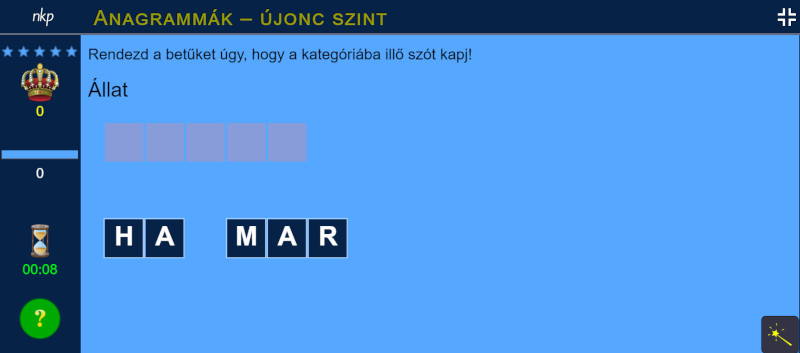 Anagrammák kezdő szint